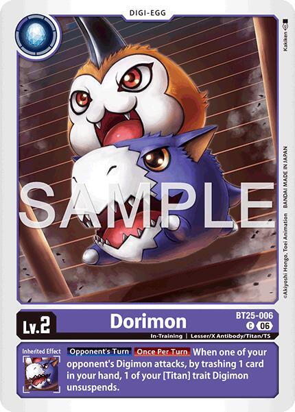 Dorimon BT25-006 Dual Revolution Digimon card
