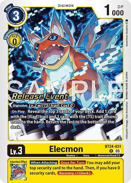 Elecmon BT24-031 R Time Stranger Release Event Cards Digimon card