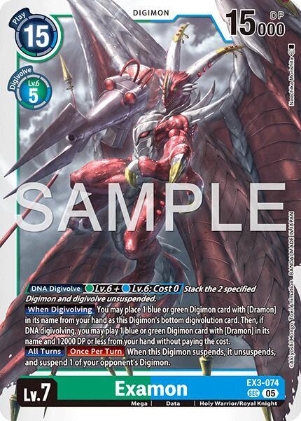 Examon Reprint EX3-074 SEC Advanced Booster Digimon Generation Digimon card
