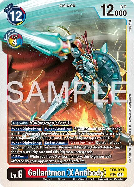 Gallantmon X Antibody Reprint EX8-073 SEC Advanced Booster Digimon Generation Digimon card