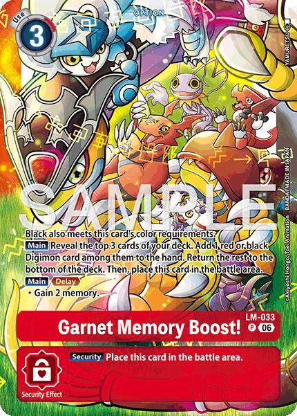 Garnet Memory Boost! Alternate Art LM-033 P Starter Deck 23: Beatbreak Digimon card