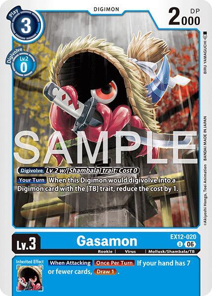 Gasamon EX12-020 U Digital World Shambala Digimon card