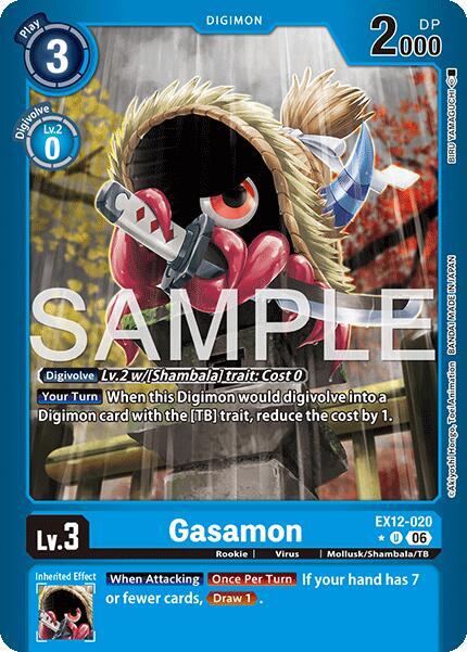 Gasamon Limited Foil EX12-020 U Digital World Shambala Digimon card