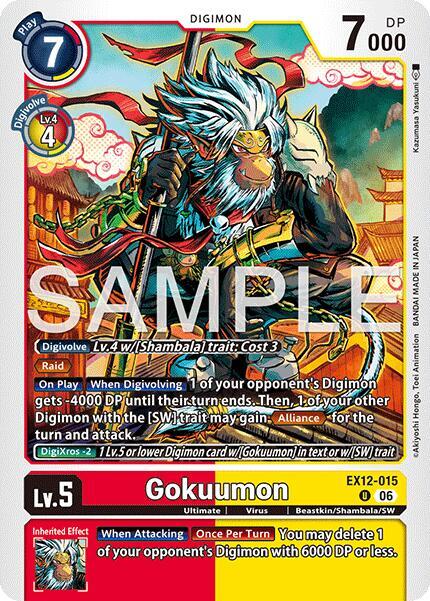 Gokuumon EX12-015 U Digital World Shambala Digimon card