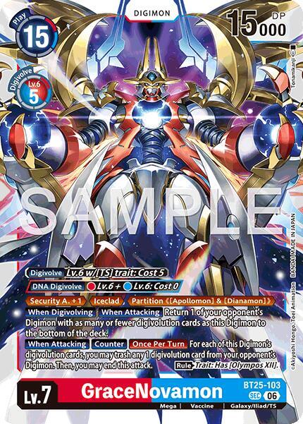 GraceNovamon BT25-103 SEC Dual Revolution Digimon card
