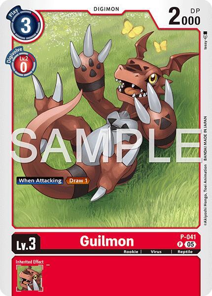 Guilmon Reprint P-041 P Advanced Booster Digimon Generation Digimon card