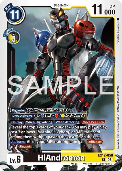HiAndromon EX12-058 R Digital World Shambala Digimon card