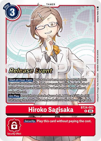 Hiroko Sagisaka BT24-083 R Time Stranger Release Event Cards Digimon card