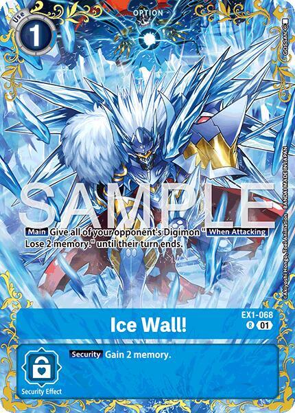 Ice Wall! Alternate Art EX1-068 R Dual Revolution Digimon card