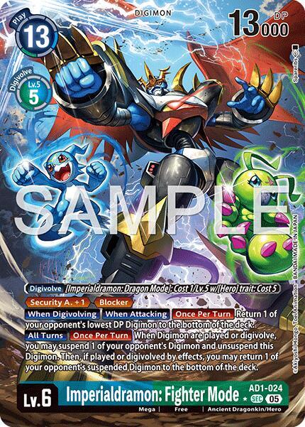 Imperialdramon: Fighter Mode Alternate Art AD1-024 SEC Advanced Booster Digimon Generation Digimon card