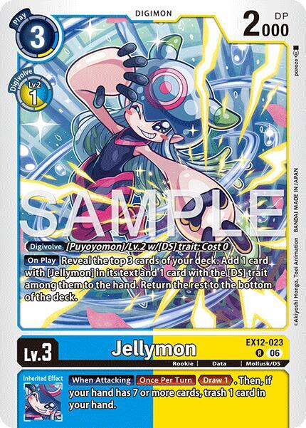 Jellymon EX12-023 R Digital World Shambala Digimon card