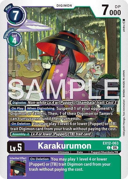 Karakurumon EX12-063 C Digital World Shambala Digimon card
