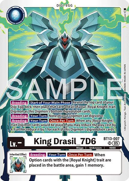 King Drasil_7D6 Reprint BT13-007 SR Advanced Booster Digimon Generation Digimon card