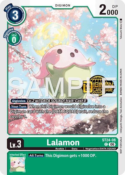 Lalamon Welcome Tamers Pack Vol2 ST24-08 C Starter Deck 24: Data Squad Release Event Cards Digimon card