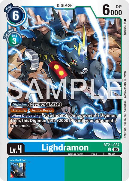 Lighdramon Reprint BT21-037 U Advanced Booster Digimon Generation Digimon card