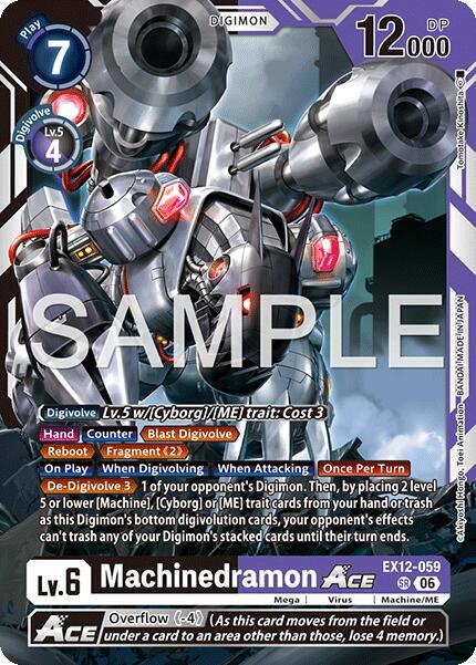Machinedramon ACE EX12-059 SR Digital World Shambala Digimon card