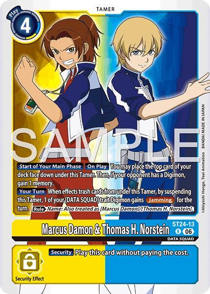 Marcus Damon & Thomas H Norstein ST24-13 R Starter Deck 24: Data Squad Digimon card