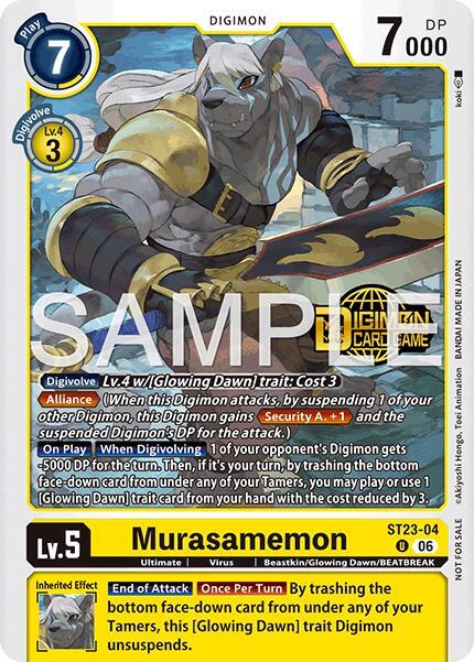 Murasamemon Welcome Tamers Pack Vol2 ST23-04 U Starter Deck 23: Beatbreak Release Event Cards Digimon card