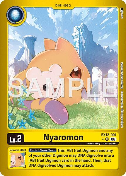 Nyaromon Limited Foil EX12-001 U Digital World Shambala Digimon card