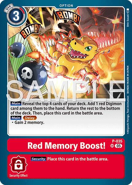 Red Memory Boost! Reprint P-035 SR Advanced Booster Digimon Generation Digimon card
