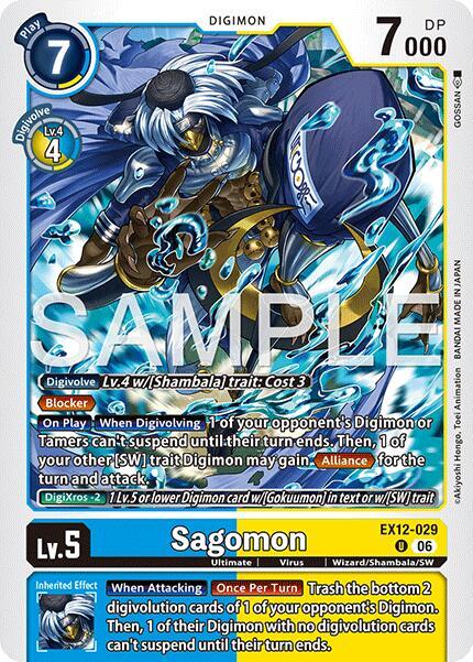 Sagomon EX12-029 U Digital World Shambala Digimon card