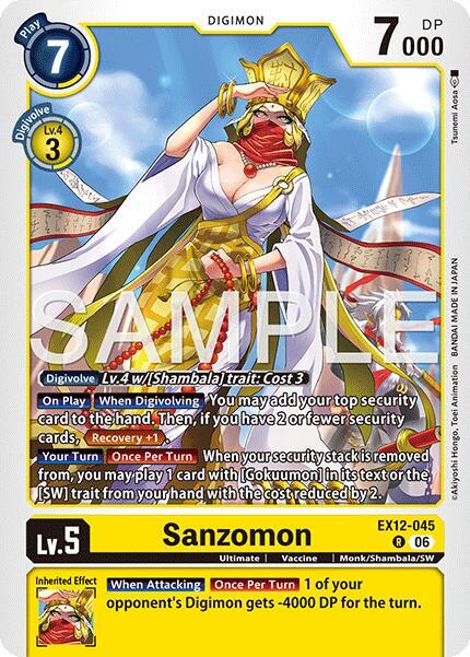 Sanzomon EX12-045 R Digital World Shambala Digimon card