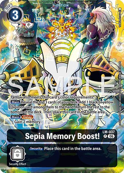Sepia Memory Boost! Alternate Art LM-037 P Starter Deck 23: Beatbreak Digimon card