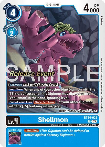 Shellmon BT24-025 R Time Stranger Release Event Cards Digimon card