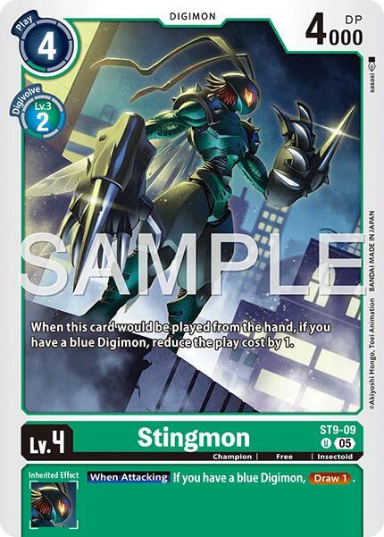 Stingmon Reprint ST9-09 U Advanced Booster Digimon Generation Digimon card