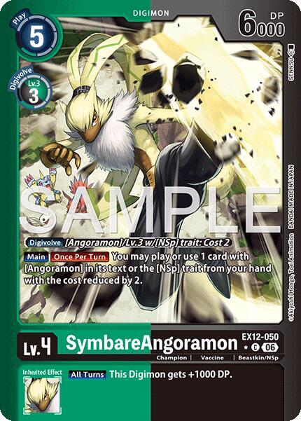 SymbareAngoramon Limited Foil EX12-050 C Digital World Shambala Digimon card