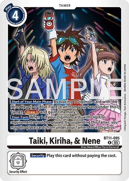 Taiki, Kiriha, & Nene Reprint BT11-095 R Advanced Booster Digimon Generation Digimon card
