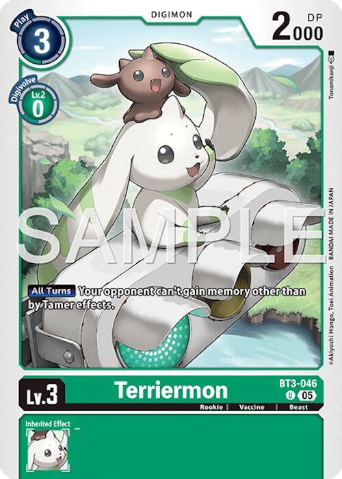 Terriermon Reprint BT3-046 U Advanced Booster Digimon Generation Digimon card