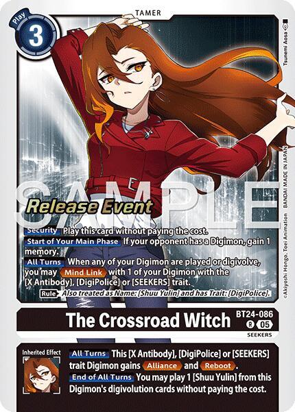 The Crossroad Witch BT24-086 R Time Stranger Release Event Cards Digimon card