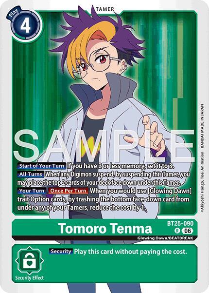 Tomoro Tenma BT25-090 R Dual Revolution Digimon card