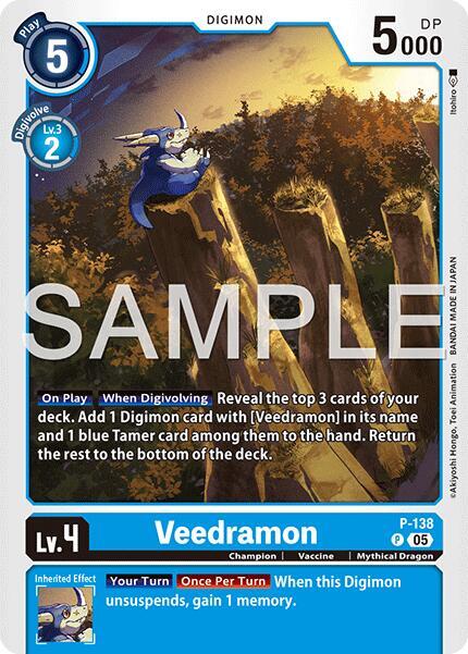 Veedramon Reprint P-138 P Advanced Booster Digimon Generation Digimon card