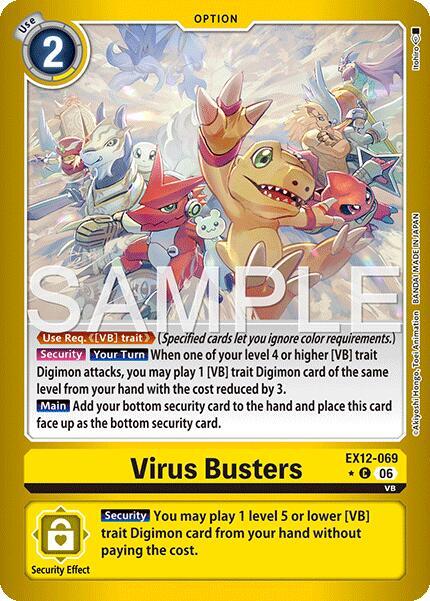 Virus Busters Limited Foil EX12-069 C Digital World Shambala Digimon card