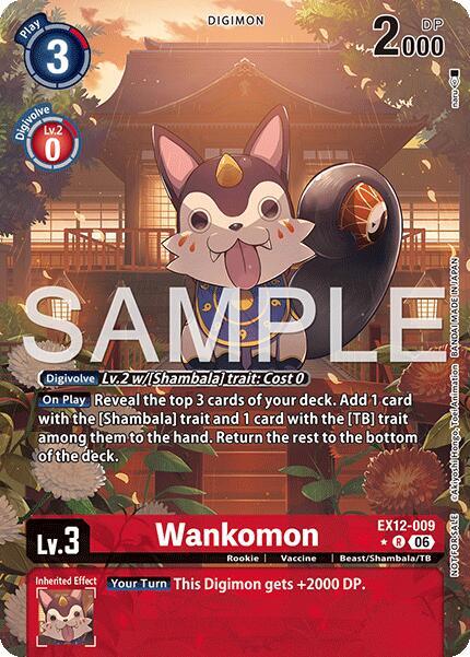 Wankomon Box Topper EX12-009 R Digital World Shambala Digimon card
