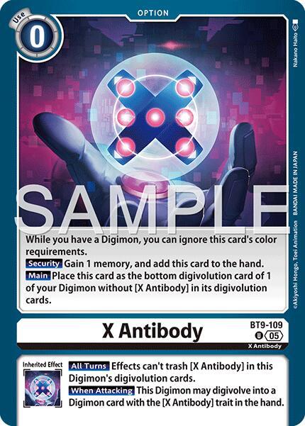 X Antibody Reprint BT9-109 U Advanced Booster Digimon Generation Digimon card
