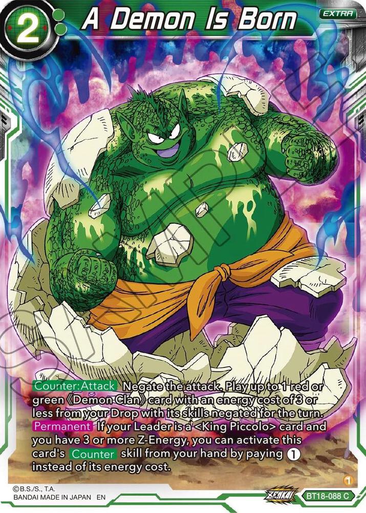 A Demon Is Born BT18-088 Dawn of the Z-Legends Dragonball Super card