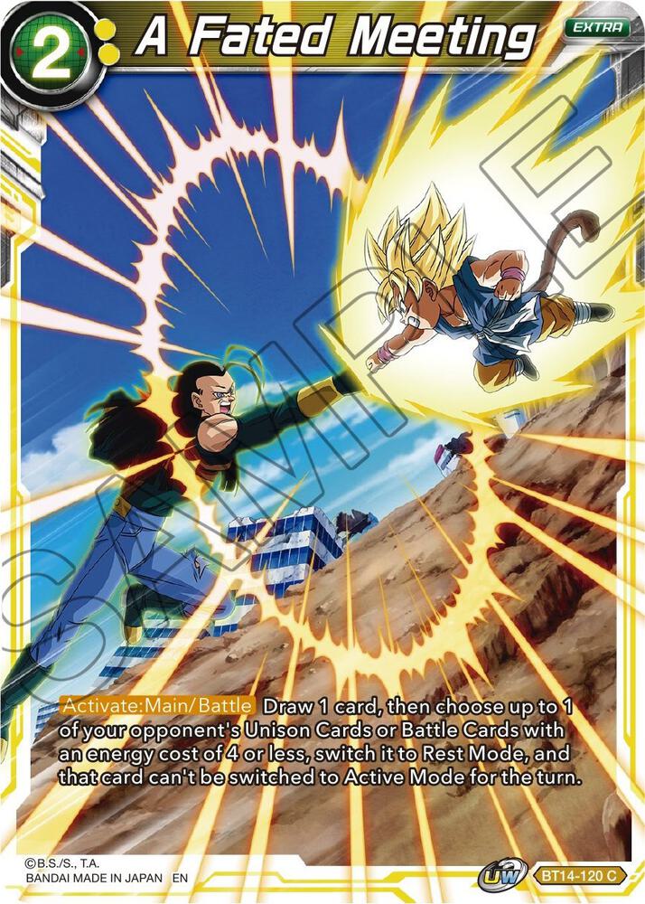 A Fated Meeting Foil BT14-120 Cross Spirits Dragonball Super card