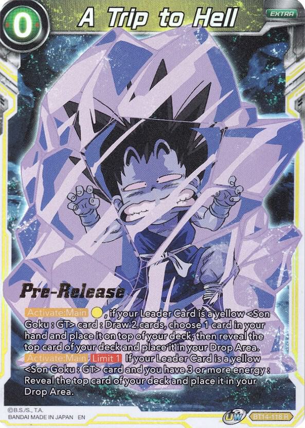 A Trip to Hell BT14-118 Cross Spirits Pre-Release Cards Dragonball Super card
