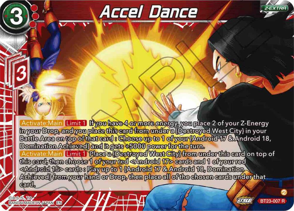 Accel Dance Foil BT23-007 Perfect Combination Dragonball Super card