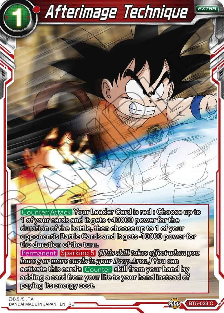 Afterimage Technique BT5-023 Mythic Booster Dragonball Super card