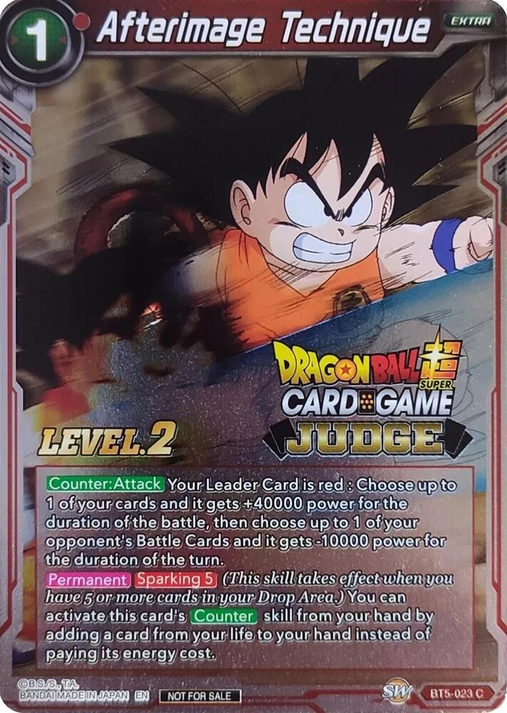 Afterimage Technique Level 2 BT5-023 Judge Promotion Cards Dragonball Super card
