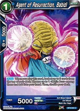 Agent of Resurrection Babidi Foil BT3-045 Cross Worlds Dragonball Super card