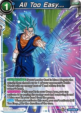 All Too Easy BT7-048 Assault of the Saiyans Dragonball Super card