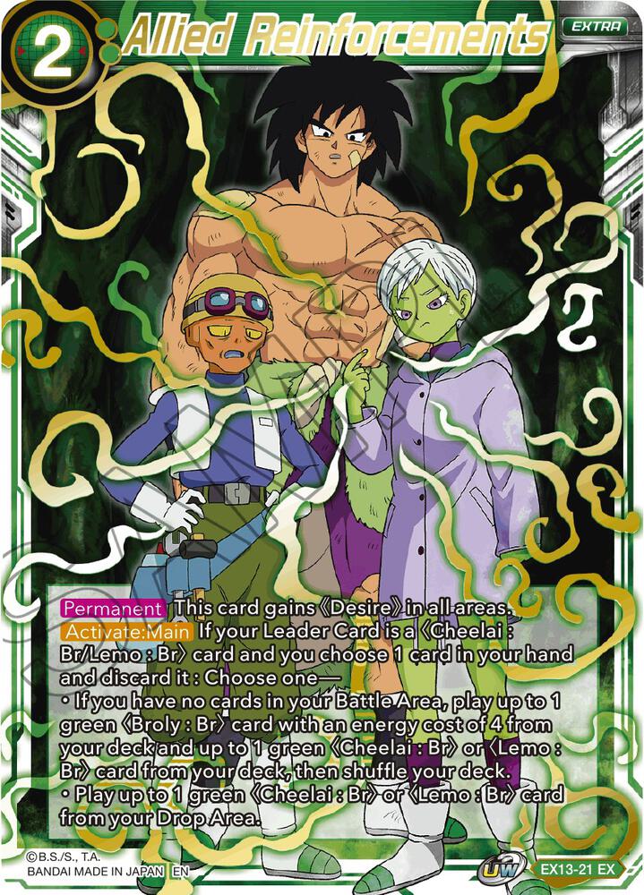 Allied Reinforcements Foil EX13-21 Special Anniversary Set 2020 Dragonball Super card
