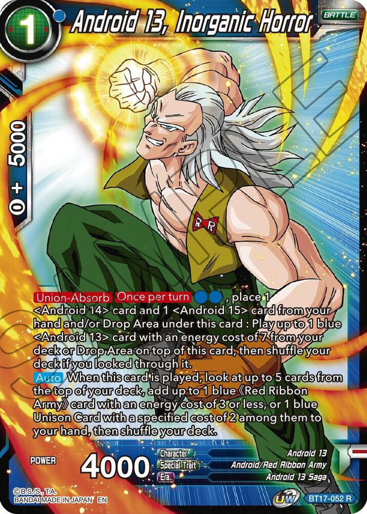 Android 13 Inorganic Horror BT17-052 Ultimate Squad Dragonball Super card