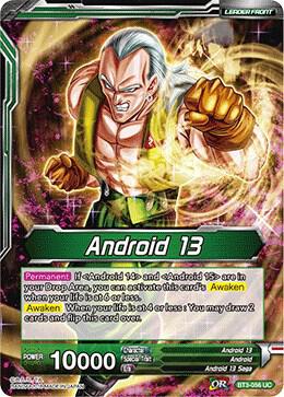 Android 13 Thirst for Destruction Android 13 BT3-056 Cross Worlds Dragonball Super card