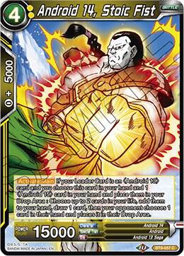 Android 14 Stoic Fist Foil BT9-057 Universal Onslaught Dragonball Super card
